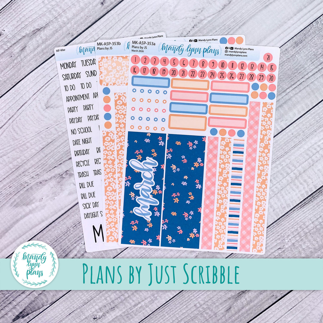 Monthly Kit || A5, B6, A6 Plans by Just Scribble || Springtime Motifs || 353