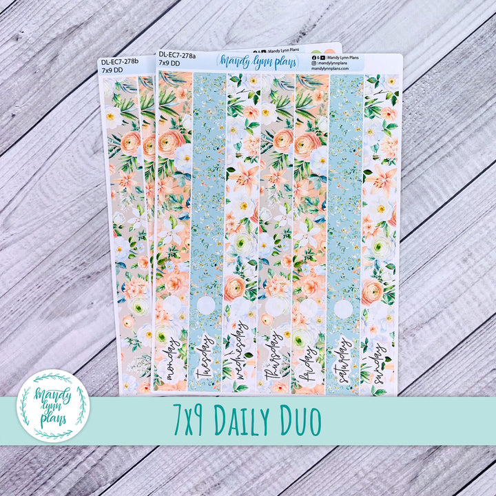 EC 7x9 Daily Duo Kit || White and Peach Floral || DL-EC7-278