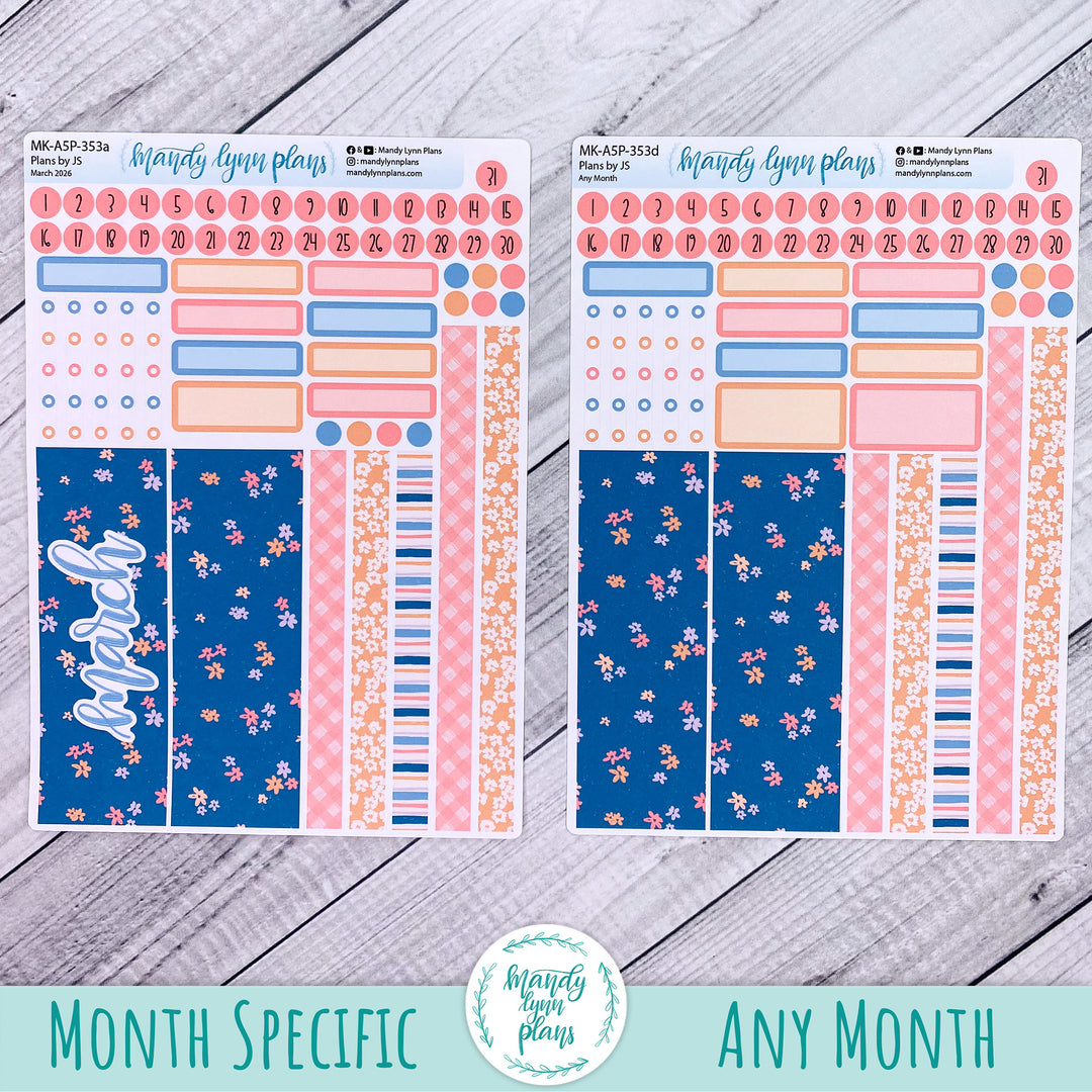 Monthly Kit || A5, B6, A6 Plans by Just Scribble || Springtime Motifs || 353