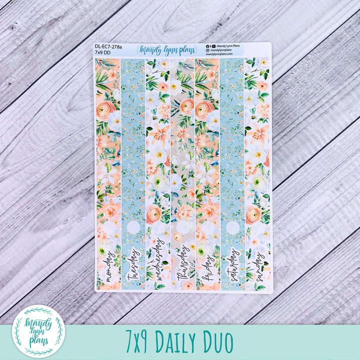 EC 7x9 Daily Duo Kit || White and Peach Floral || DL-EC7-278