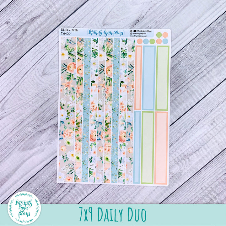 EC 7x9 Daily Duo Kit || White and Peach Floral || DL-EC7-278