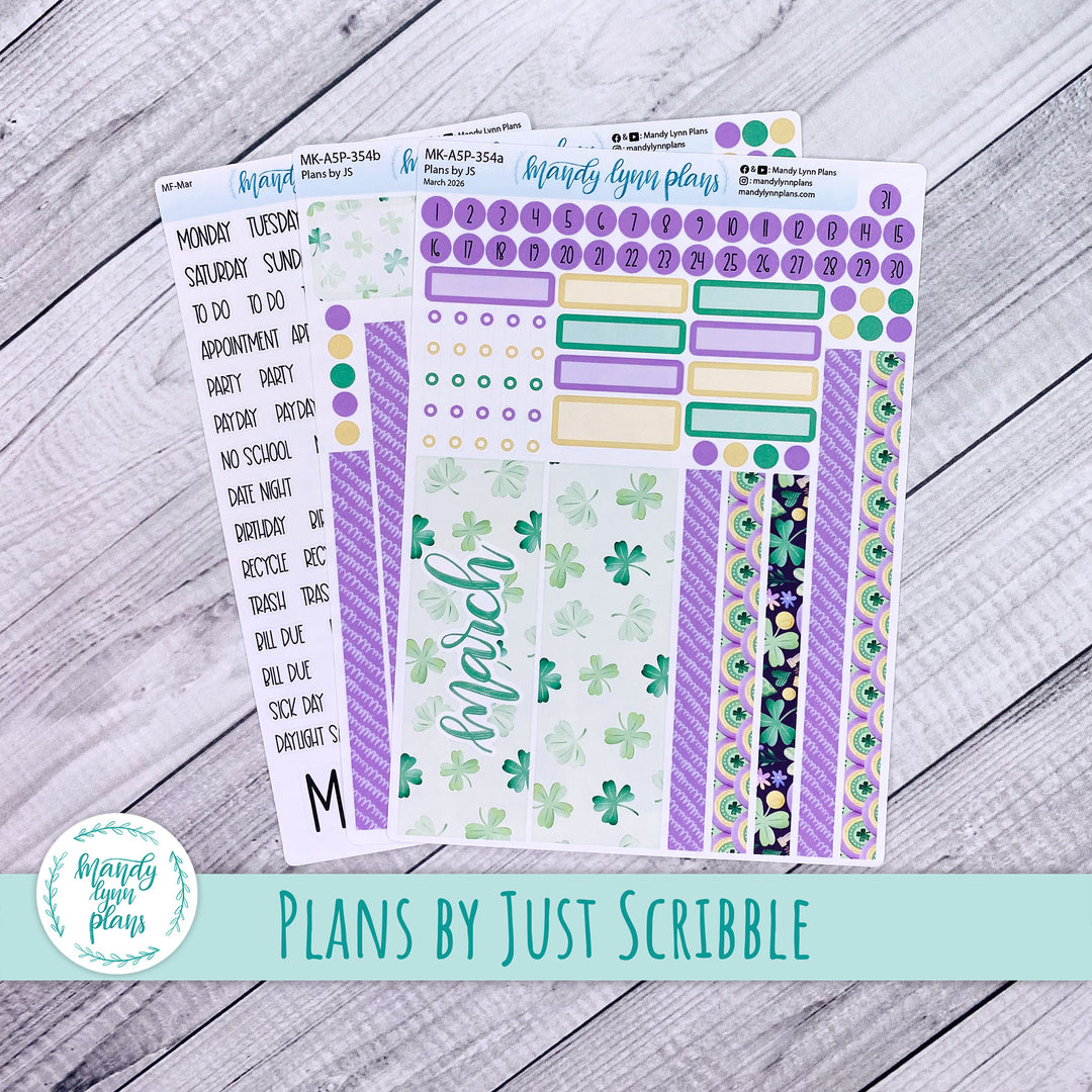 Monthly Kit || A5, B6, A6 Plans by Just Scribble || Happy-Go-Lucky || 354