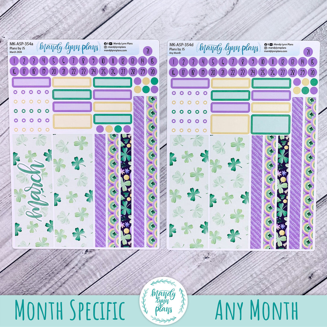 Monthly Kit || A5, B6, A6 Plans by Just Scribble || Happy-Go-Lucky || 354