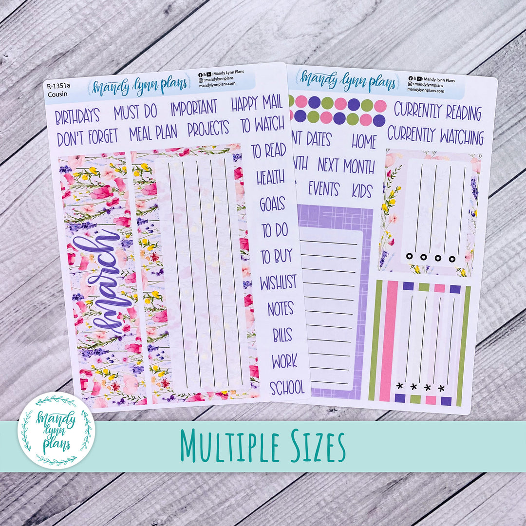 Dashboard Kit || Hobonichi, Common Planner, Wonderland 222, Plans by Just Scribble || Floral Delight || 351