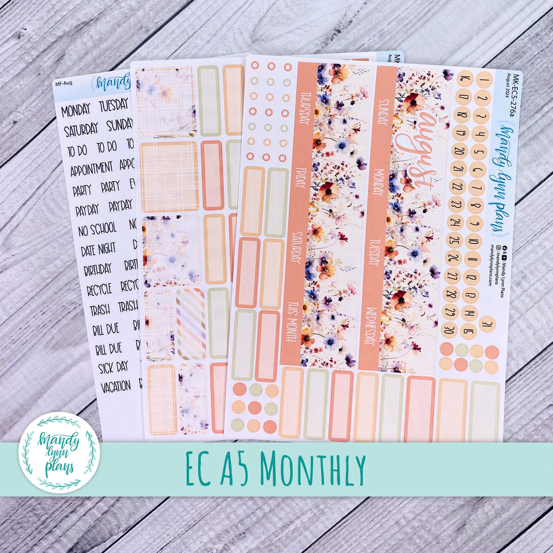 EC A5 August Monthly Kit || Rustic Wildflowers || MK-EC5-276