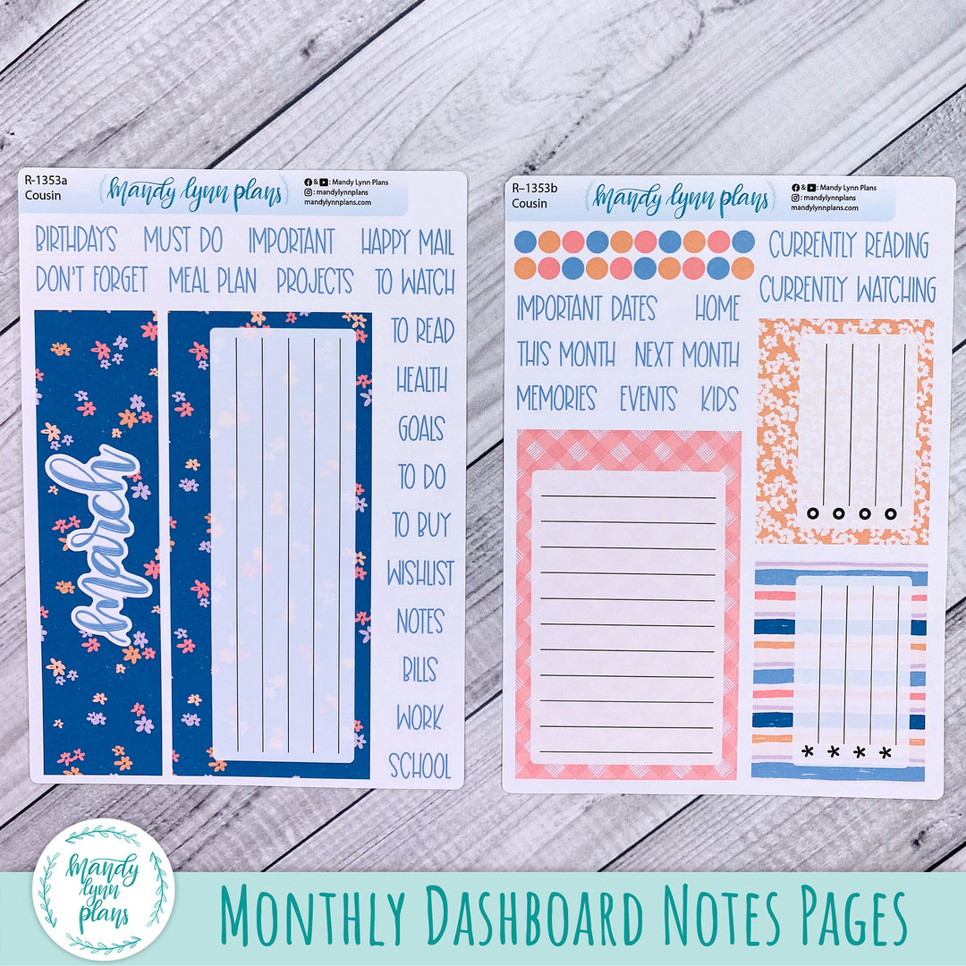 Dashboard Kit || Hobonichi, Common Planner, Wonderland 222, Plans by Just Scribble || Springtime Motifs || 353