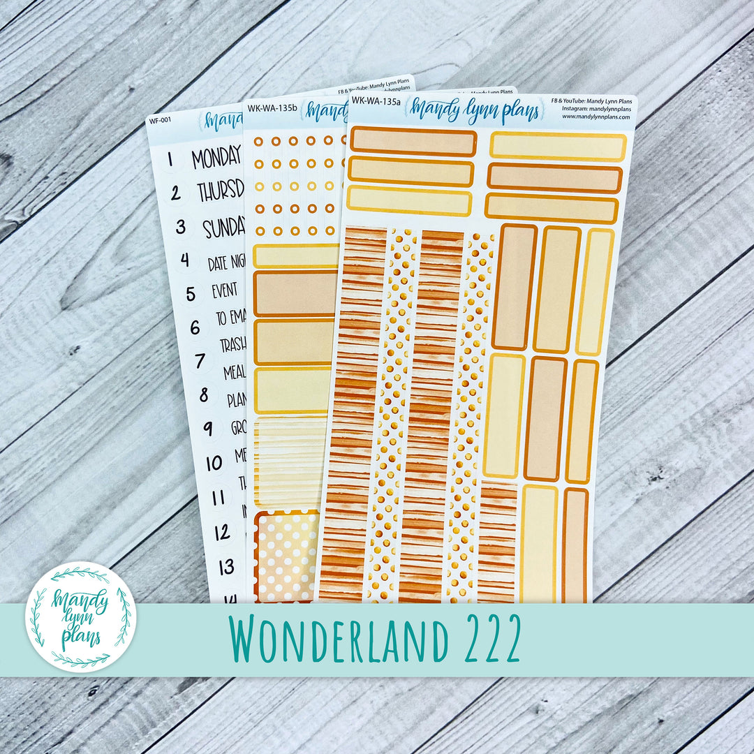Wonderland 222 Weekly Kit || Autumn Orange || 135