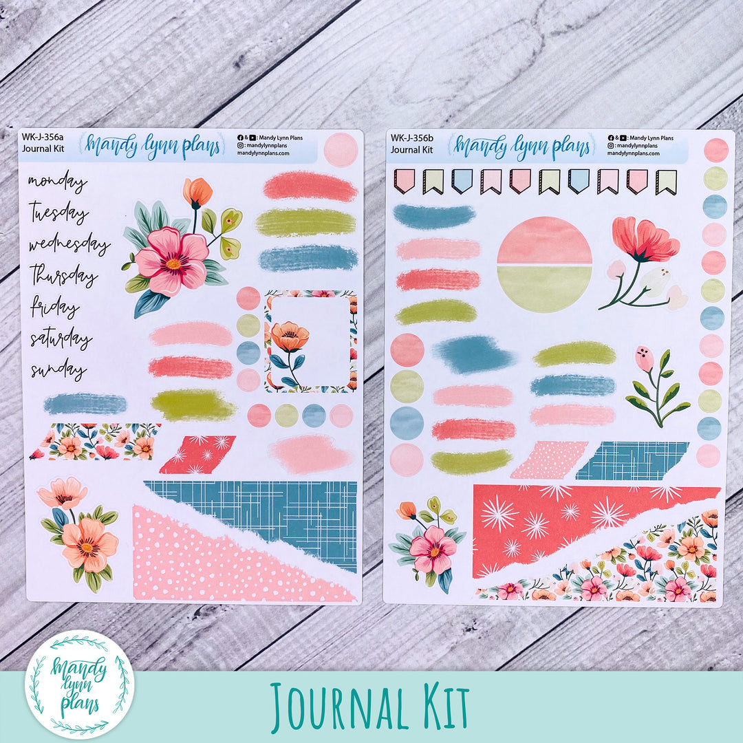Mid-Century Floral Journal Kit || WK-J-356