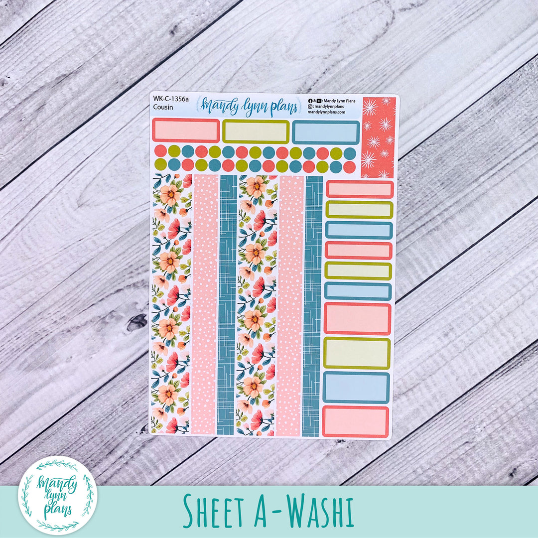 Weekly Kit || Hobonichi Cousin and Weeks || Mid-Century Floral || 356