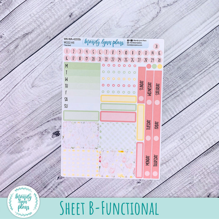 Weekly Kit || Wonderland 222 A5, B6, A6 || Stacked, Unstacked, Horizontal || Happy Easter || 355