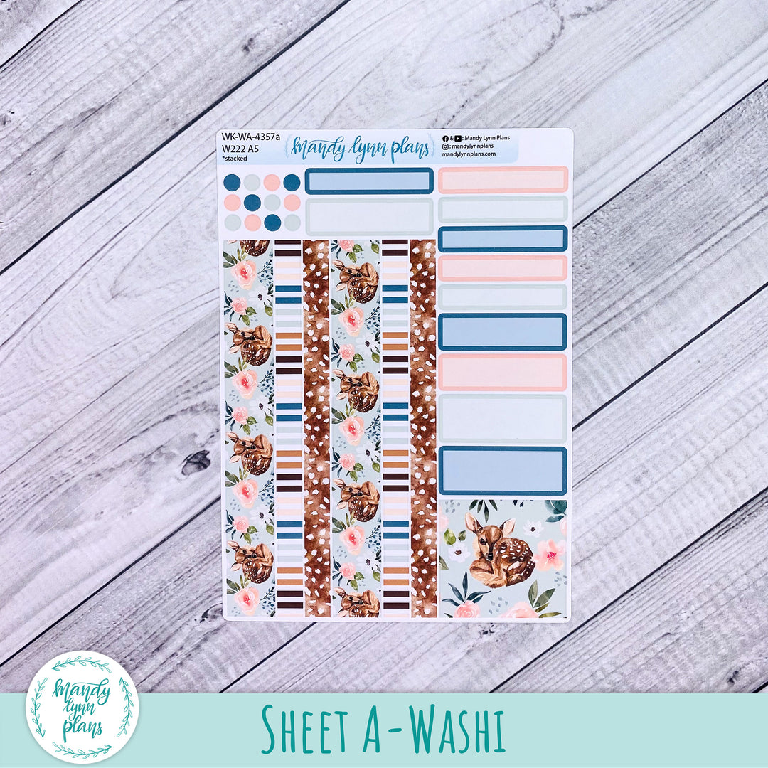 Weekly Kit || Wonderland 222 A5, B6, A6 || Stacked, Unstacked, Horizontal || Fawn || 357