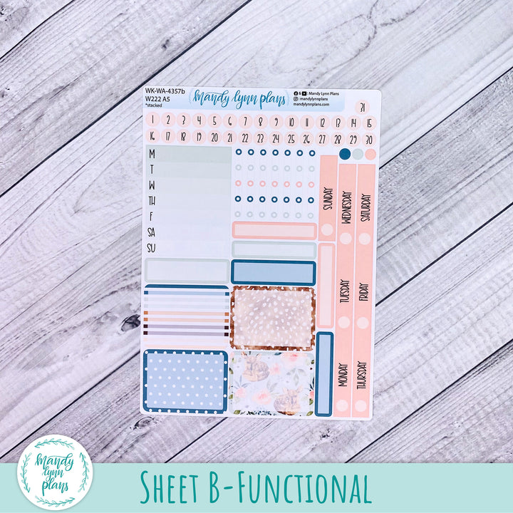 Weekly Kit || Wonderland 222 A5, B6, A6 || Stacked, Unstacked, Horizontal || Fawn || 357