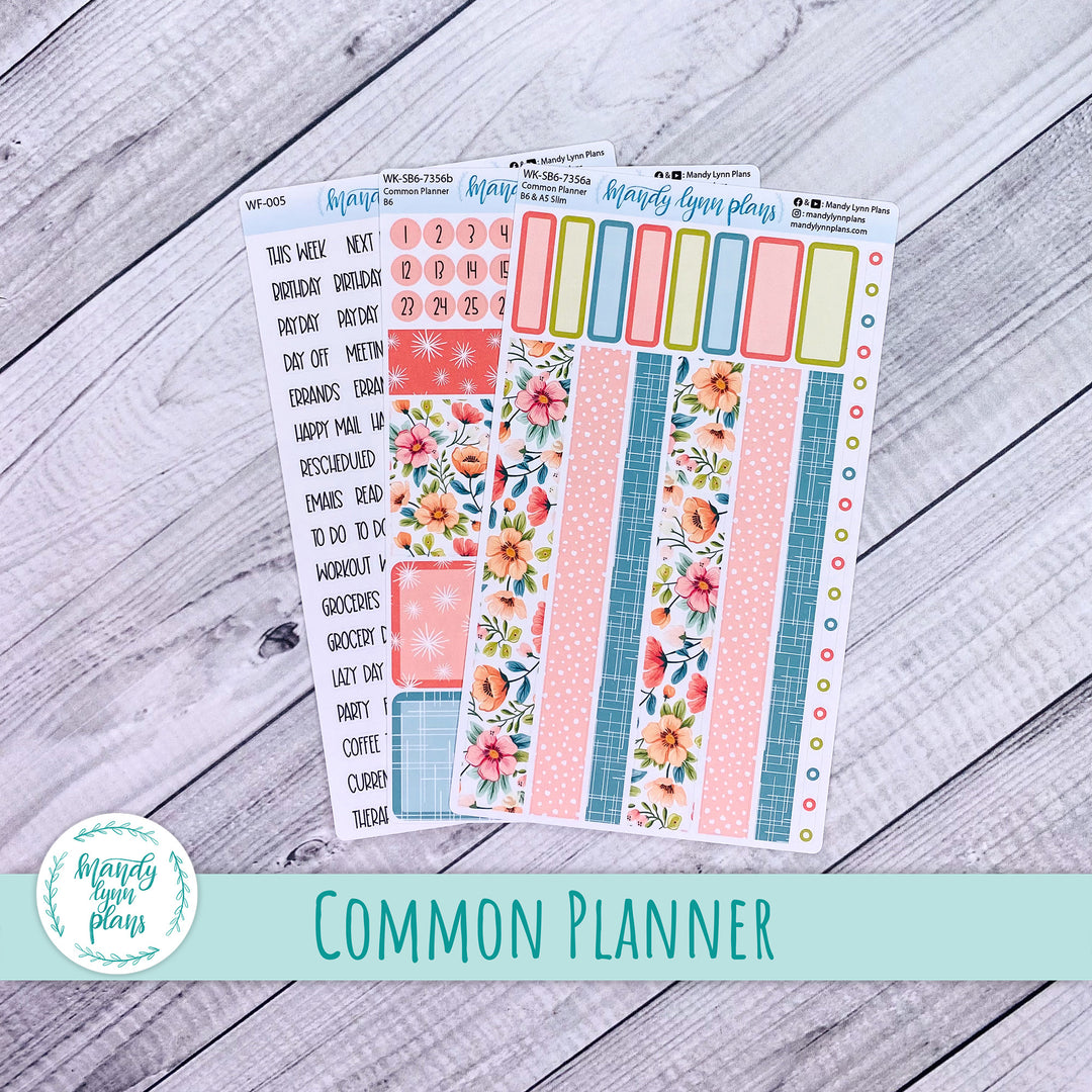 Weekly Kit || Sterling Ink Common Planners || Mid-Century Floral || 356