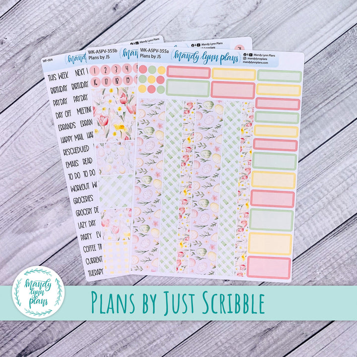 Weekly Kit || A5, B6, A6 Plans by Just Scribble || Happy Easter || 355