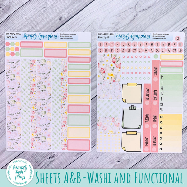 Weekly Kit || A5, B6, A6 Plans by Just Scribble || Happy Easter || 355
