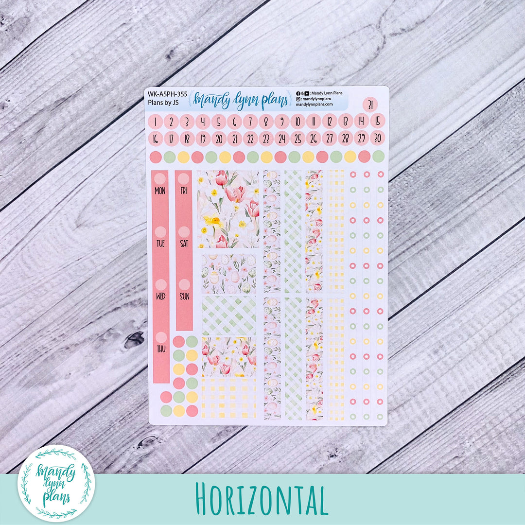 Weekly Kit || A5, B6, A6 Plans by Just Scribble || Happy Easter || 355