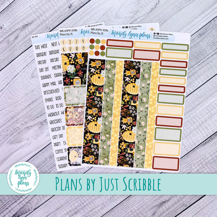 Weekly Kit || A5, B6, A6 Plans by Just Scribble || Honey || 358