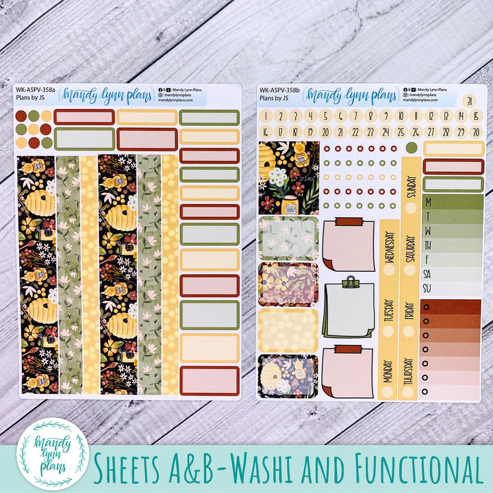 Weekly Kit || A5, B6, A6 Plans by Just Scribble || Honey || 358