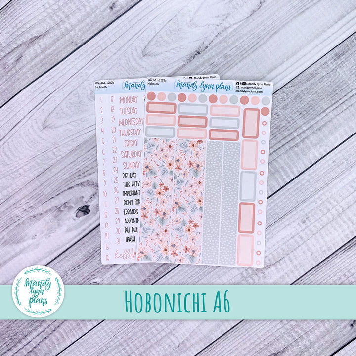 Hobonichi A6 Weekly Kit || Misty Rose Floral || WK-A6T-3282