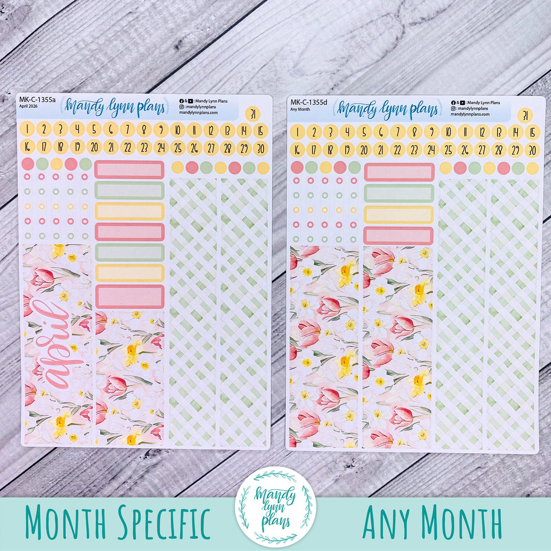 April 2026 or Any Month Monthly Kit || Hobonichi Cousin, Weeks, A6 || Happy Easter || 355