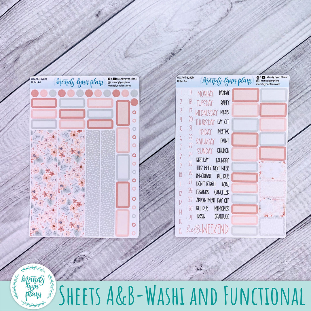 Hobonichi A6 Weekly Kit || Misty Rose Floral || WK-A6T-3282