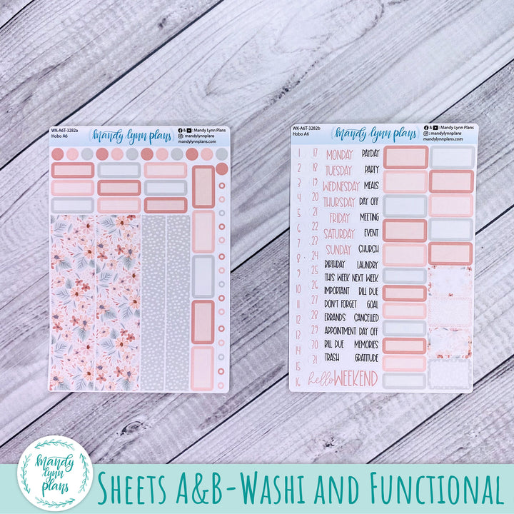 Hobonichi A6 Weekly Kit || Misty Rose Floral || WK-A6T-3282