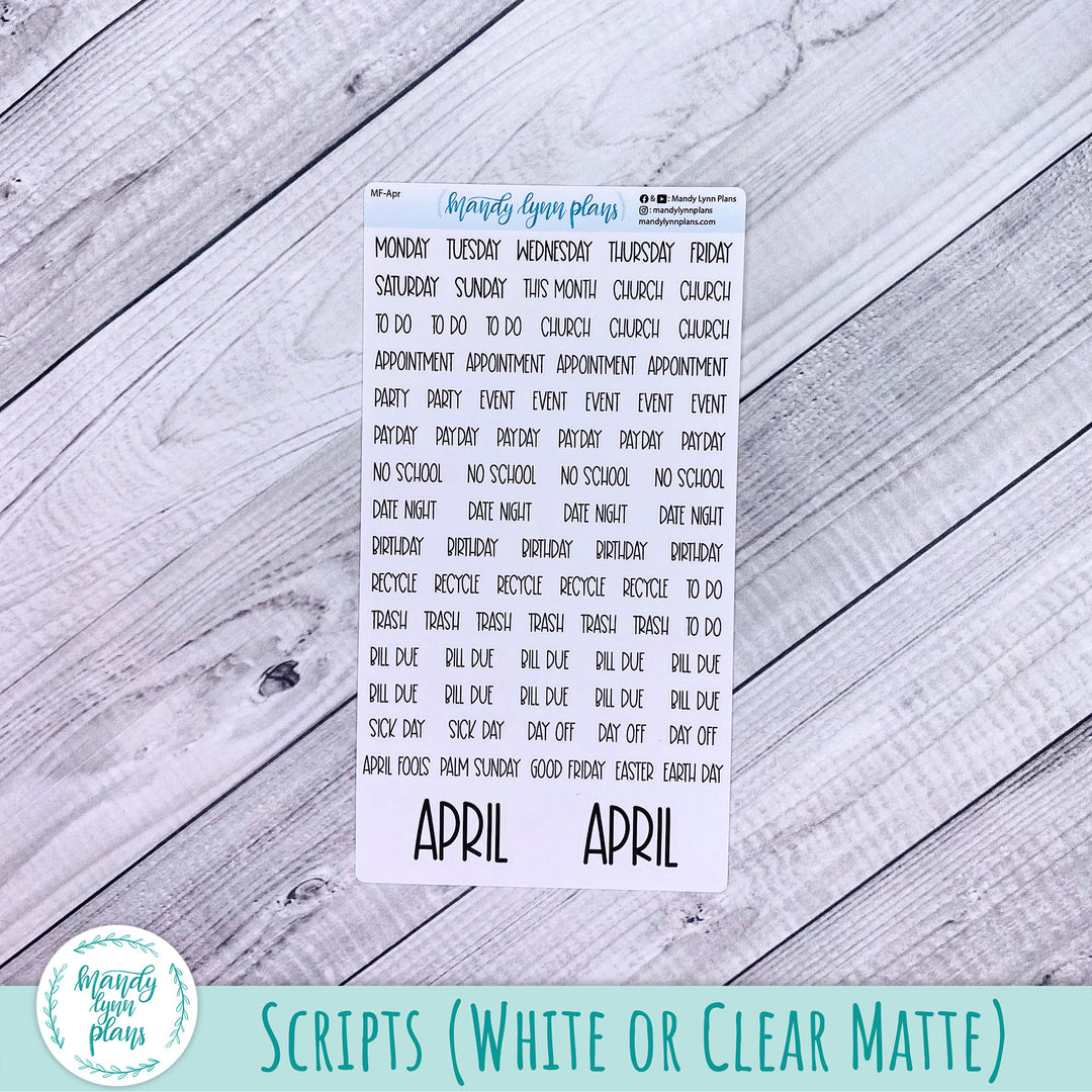 April 2026 or Any Month Monthly Kit || A5, B6, A6 Plans by Just Scribble || Happy Easter || 355