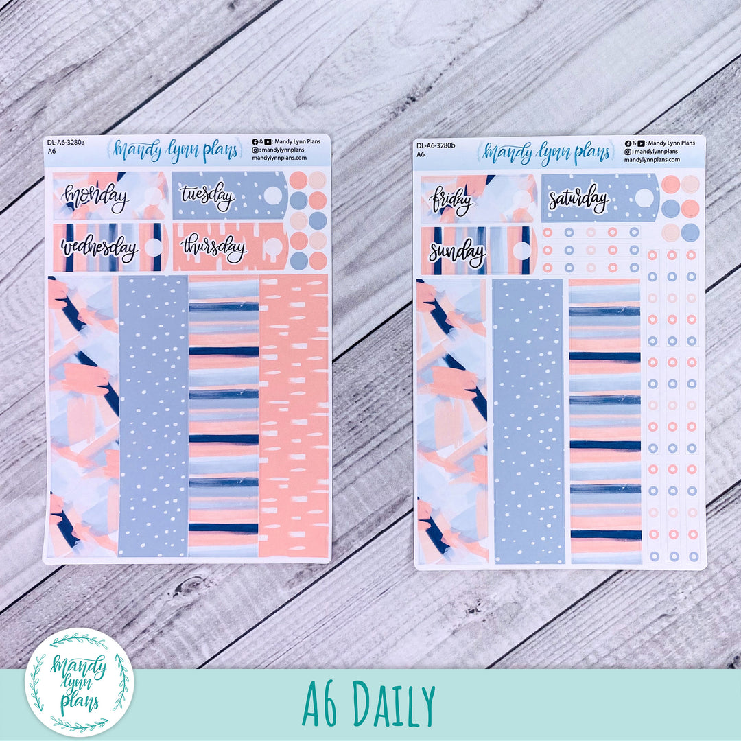 A6 Daily Kit || Navy Blush || DL-A6-3280