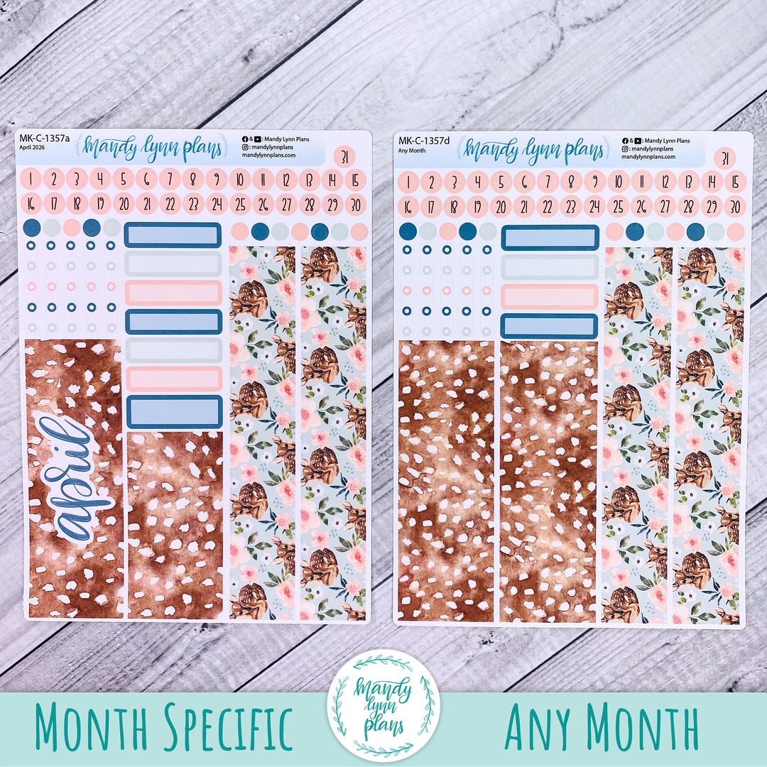 April 2026 or Any Month Monthly Kit || Hobonichi Cousin, Weeks, A6 || Fawn || 357