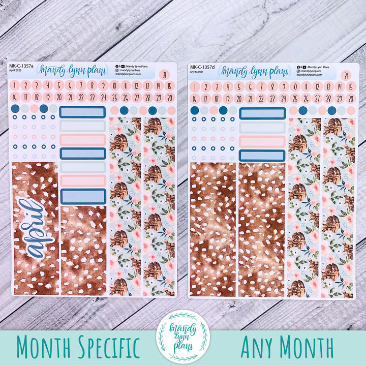 April 2026 or Any Month Monthly Kit || Hobonichi Cousin, Weeks, A6 || Fawn || 357