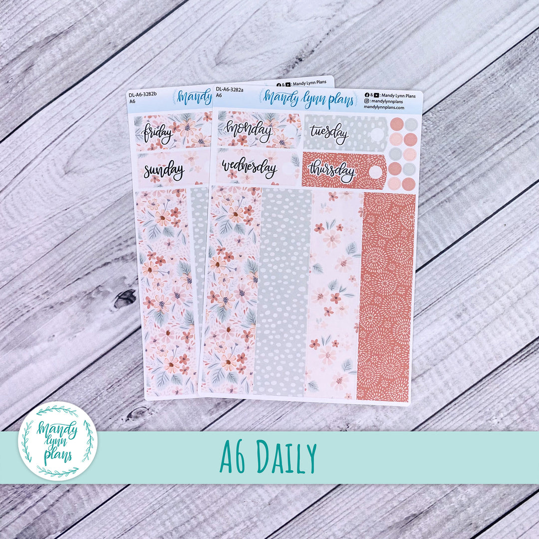 A6 Daily Kit || Misty Rose Floral || DL-A6-3282