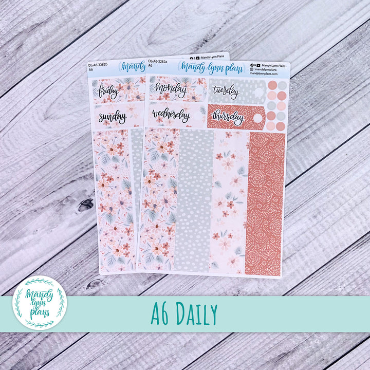 A6 Daily Kit || Misty Rose Floral || DL-A6-3282