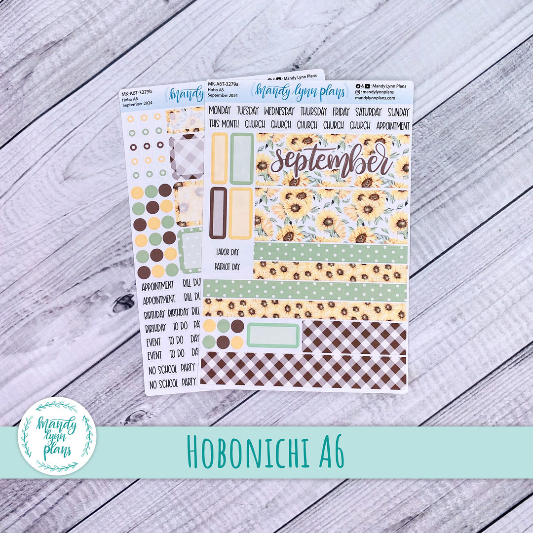 Hobonichi A6 September 2024 Monthly Kit || Sunflower Patch || MK-A6T-3279