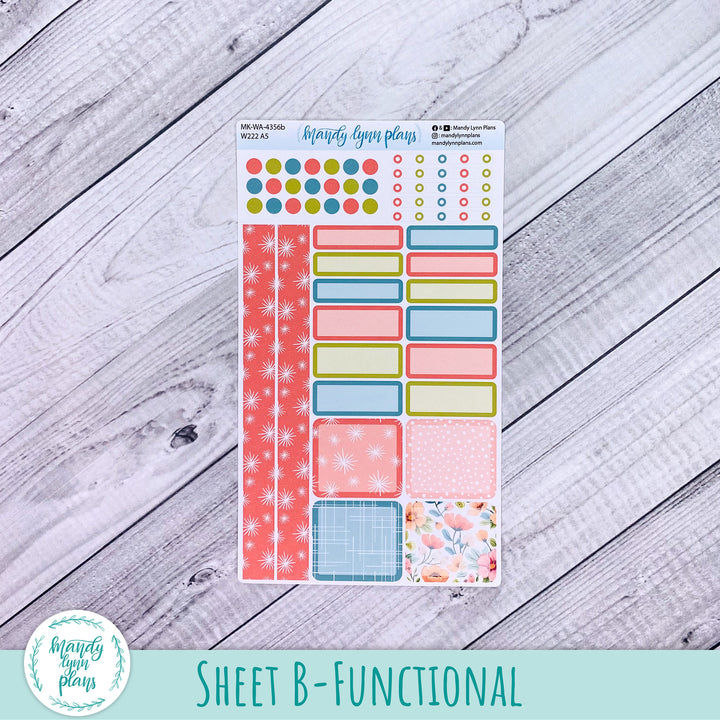 April 2026 or Any Month Monthly Kit || Wonderland 222 A5, B6, A6 || Mid-Century Floral || 356