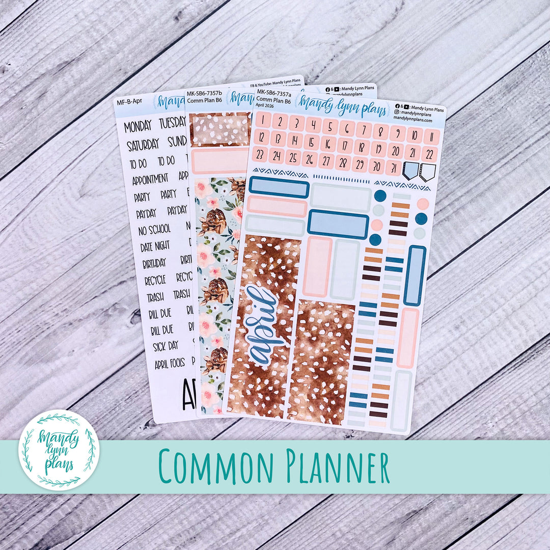 April 2026 or Any Month Monthly Kit || Sterling Ink A5, A5 Slim, B6, B6 Slim, N1, N2 Common Planner || Fawn || 357