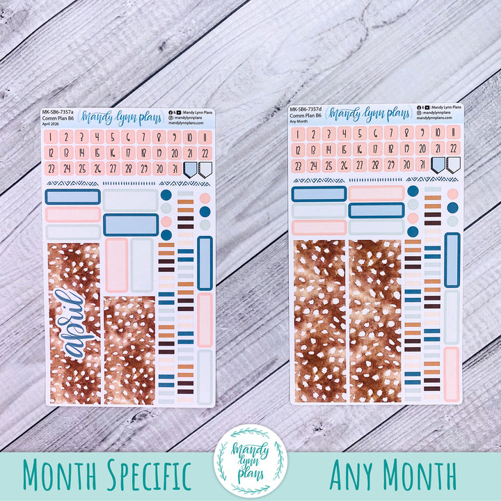 April 2026 or Any Month Monthly Kit || Sterling Ink A5, A5 Slim, B6, B6 Slim, N1, N2 Common Planner || Fawn || 357