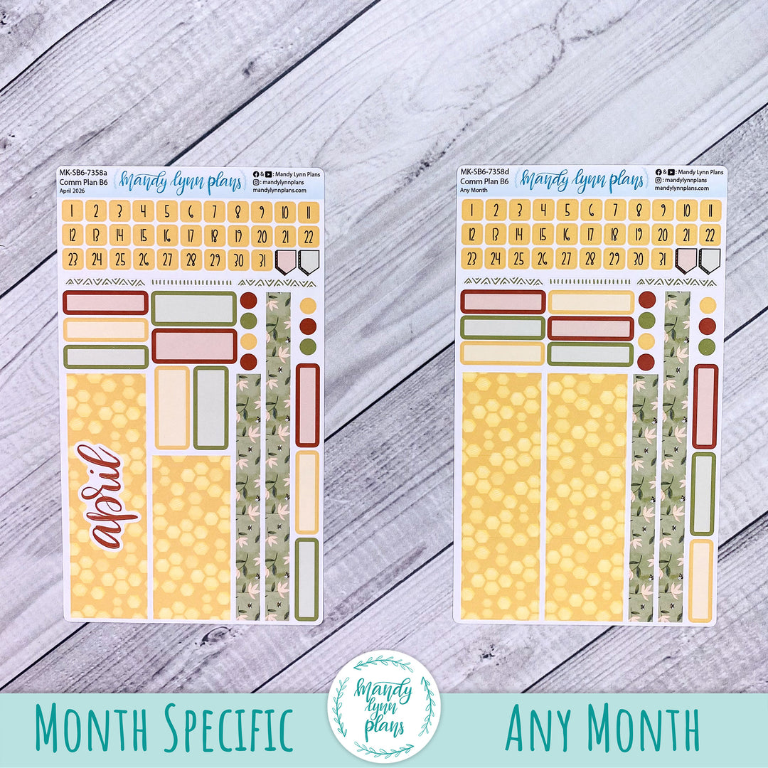 April 2026 or Any Month Monthly Kit || Sterling Ink A5, A5 Slim, B6, B6 Slim, N1, N2 Common Planner || Honey || 358