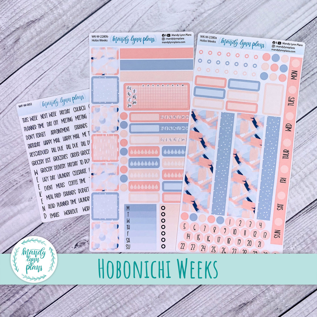 Hobonichi Weeks Weekly Kit || Navy Blush || WK-W-2280