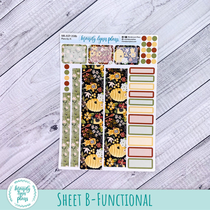 April 2026 or Any Month Monthly Kit || A5, B6, A6 Plans by Just Scribble || Honey || 358