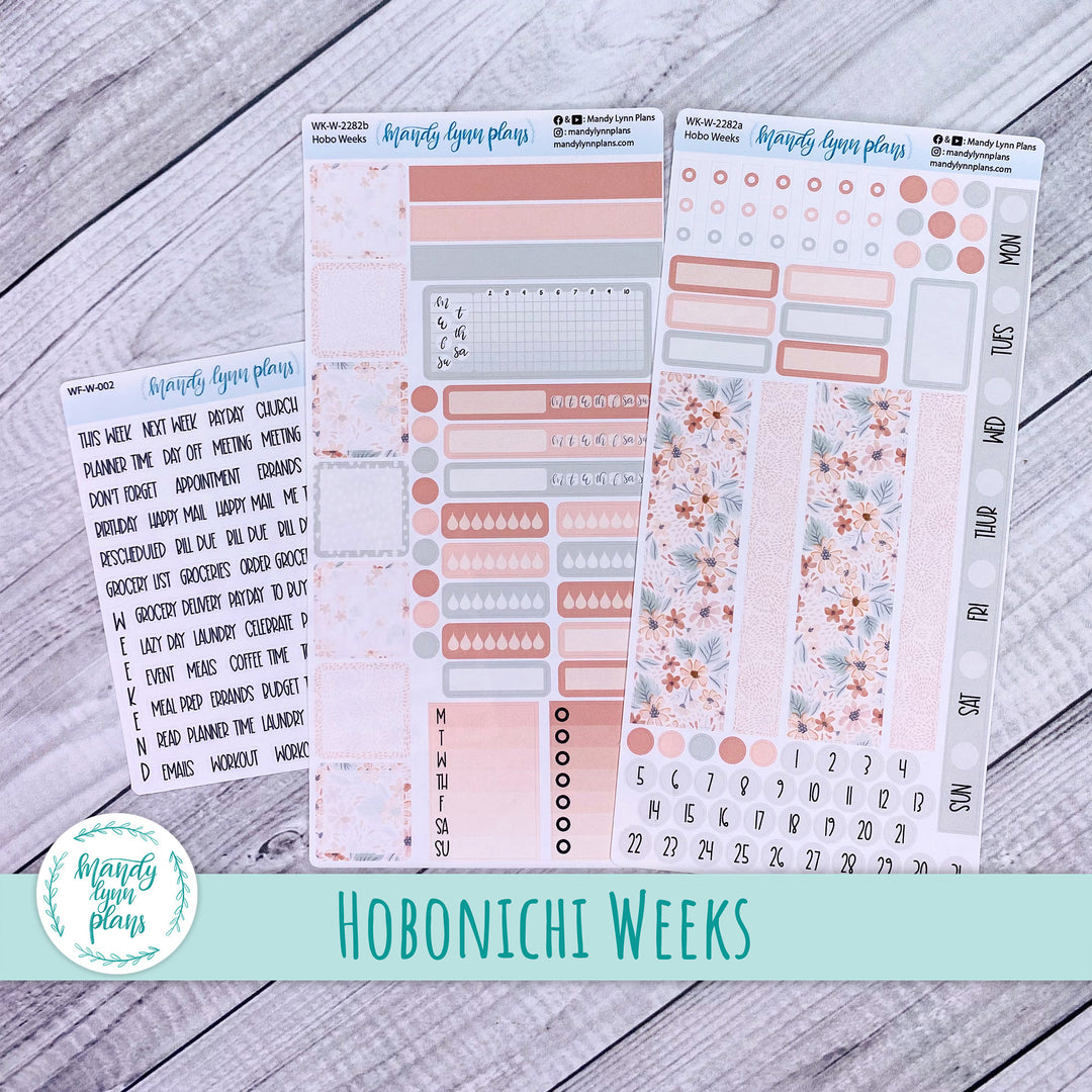 Hobonichi Weeks Weekly Kit || Misty Rose Floral || WK-W-2282