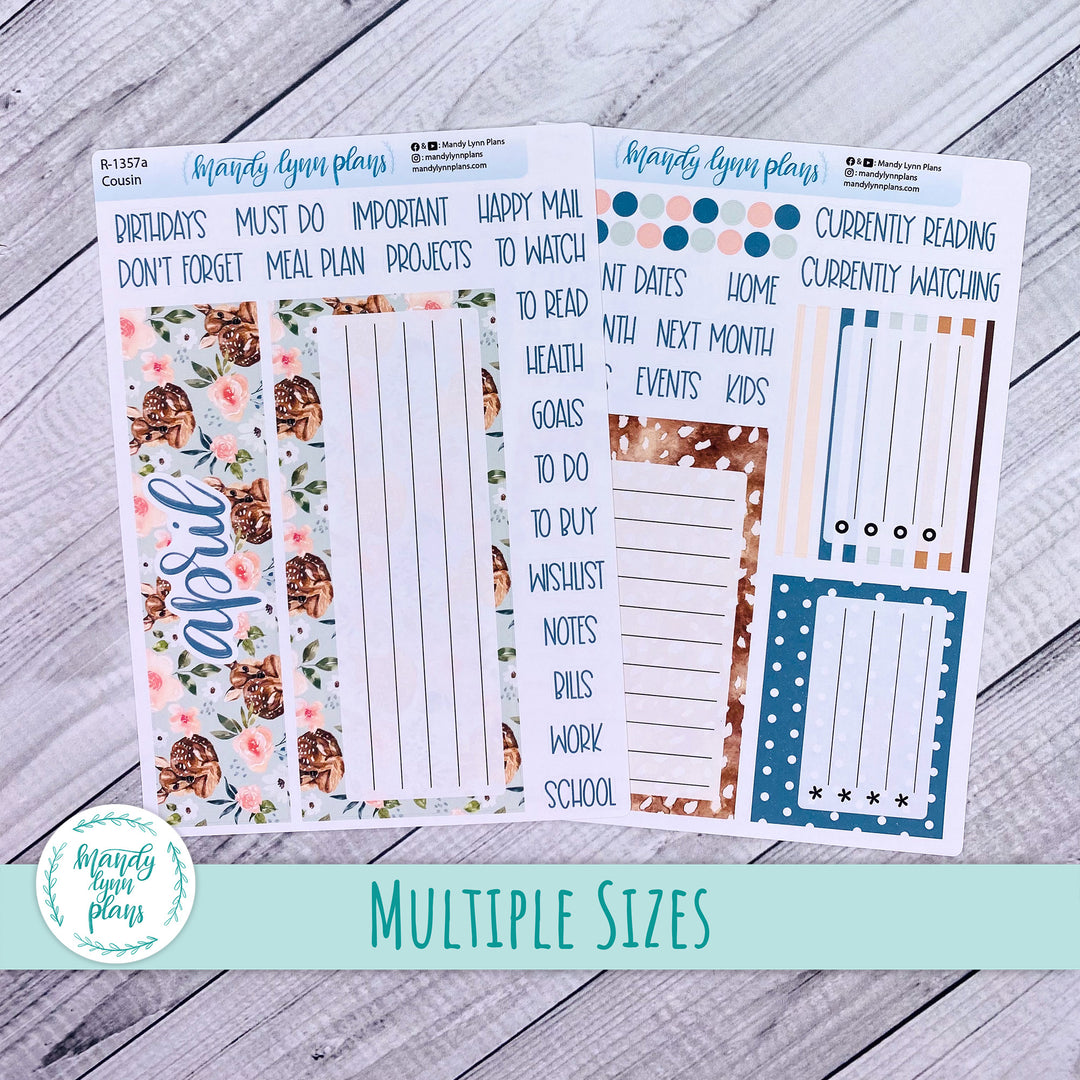 April Dashboard Kit || Hobonichi, Common Planner, Wonderland 222, Plans by Just Scribble || Fawn || 357