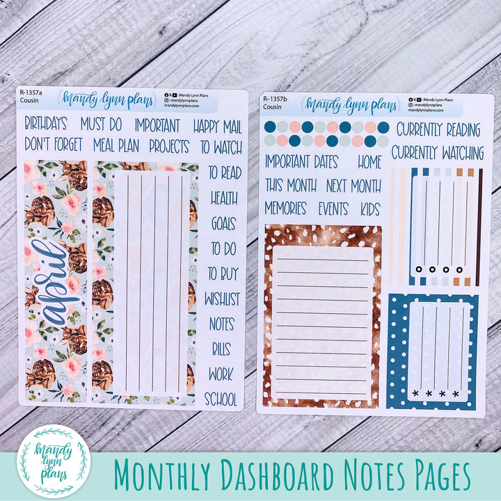 April Dashboard Kit || Hobonichi, Common Planner, Wonderland 222, Plans by Just Scribble || Fawn || 357