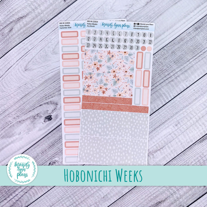 Any Month Hobonichi Weeks Monthly Kit || Misty Rose Floral || MK-W-2282