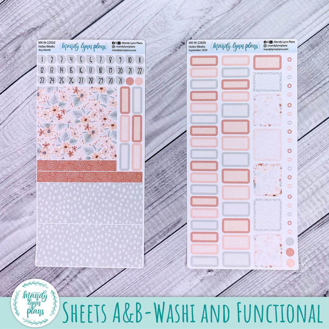 Any Month Hobonichi Weeks Monthly Kit || Misty Rose Floral || MK-W-2282