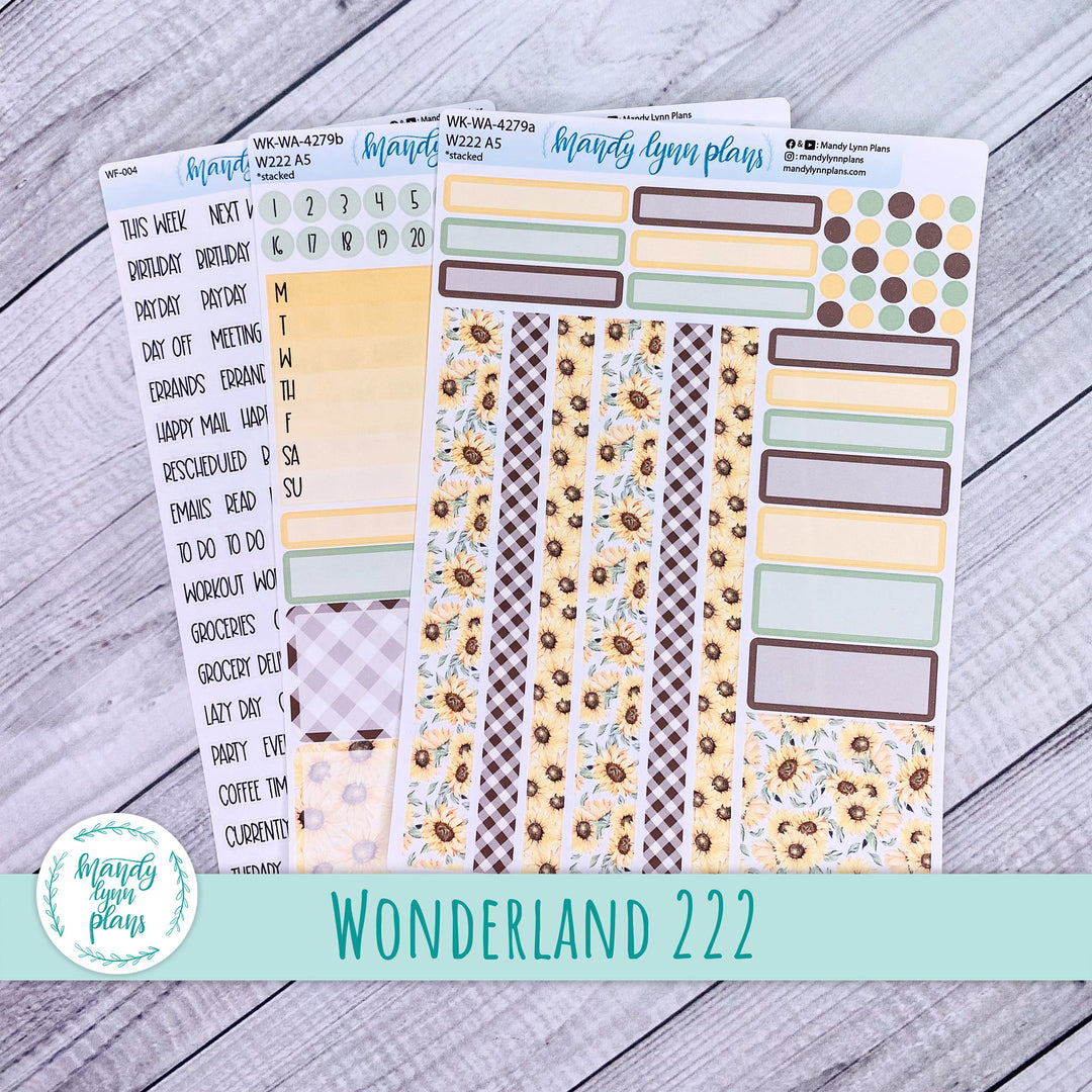 Wonderland 222 Weekly Kit || Sunflower Patch || 279