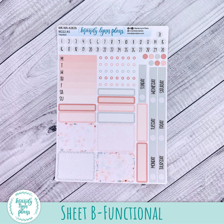 2024  Wonderland 222 Weekly Kit || Misty Rose Floral || 282