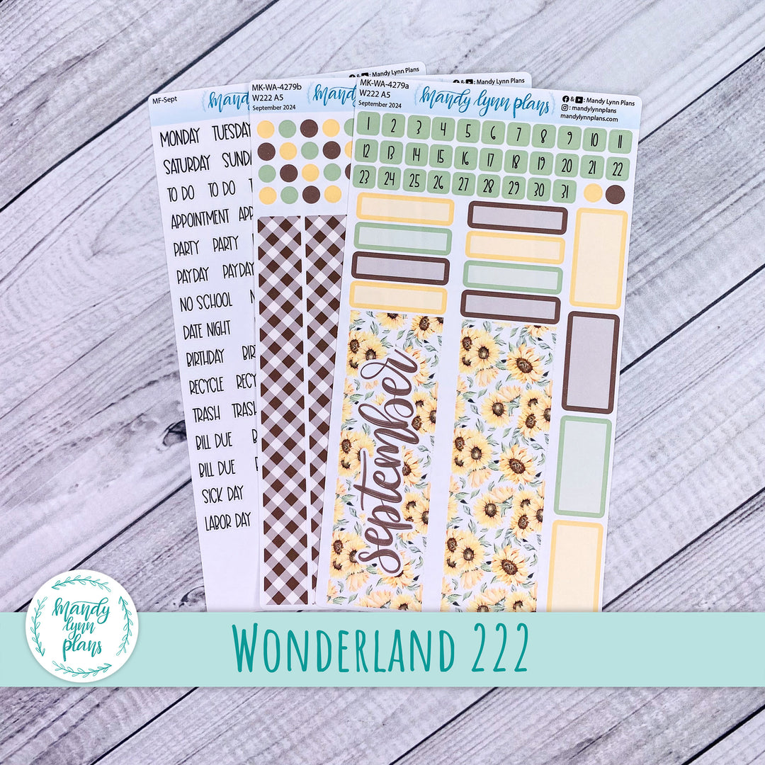 Wonderland 222 September 2024 Monthly Kit || Sunflower Patch || 279