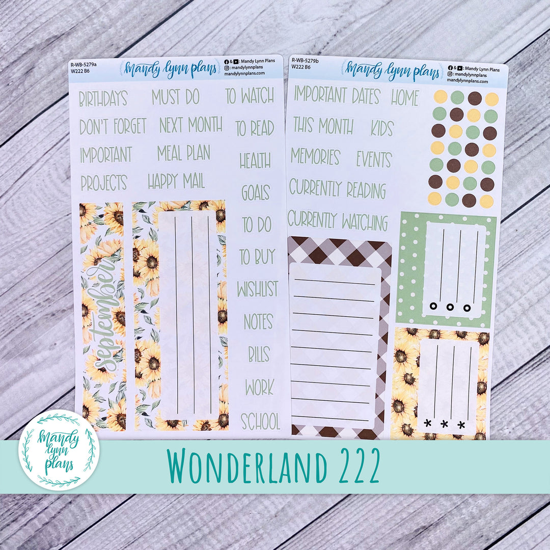 September Wonderland 222 Dashboard || Sunflower Patch || 279