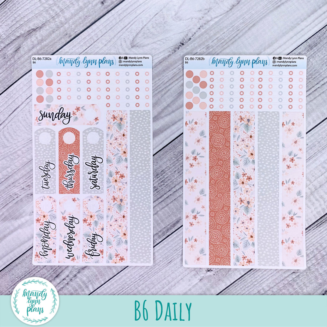 B6 Daily Kit || Misty Rose Floral || DL-B6-7282