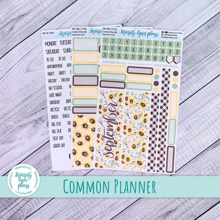 September 2024 Common Planner Monthly Kit || Sunflower Patch || 279